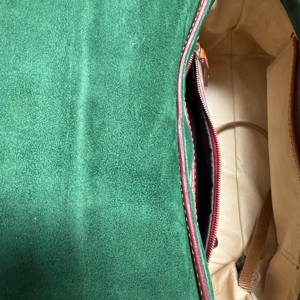 Dooney & Bourke Brown Leather Crossbody with Brass Hardware - Picture 6 of 6